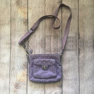 Coach purple cross body purse